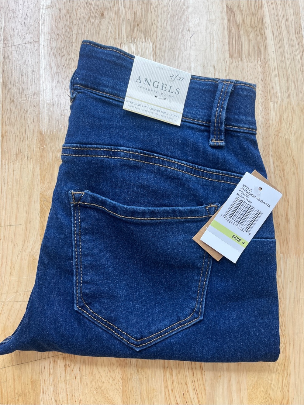 Angels Forever Young Navy Blue Stretch Skinny Jeans